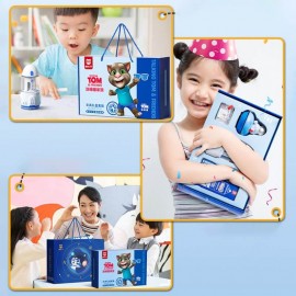 Tom Cat Automatic Electric Pencil Sharpener Magic Erasers Mini Vacuum Cleaner Electric Stationery Set Gift Box