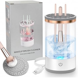 Rechargeable Electric Makeup Brush Cleaner – Quick & Deep Cleaning Machine for All Brush Types – Portable & Compact for Travel & Home