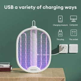 XBOSS K17 3500V Electric Mosquito Killer Racket – USB Rechargeable Foldable