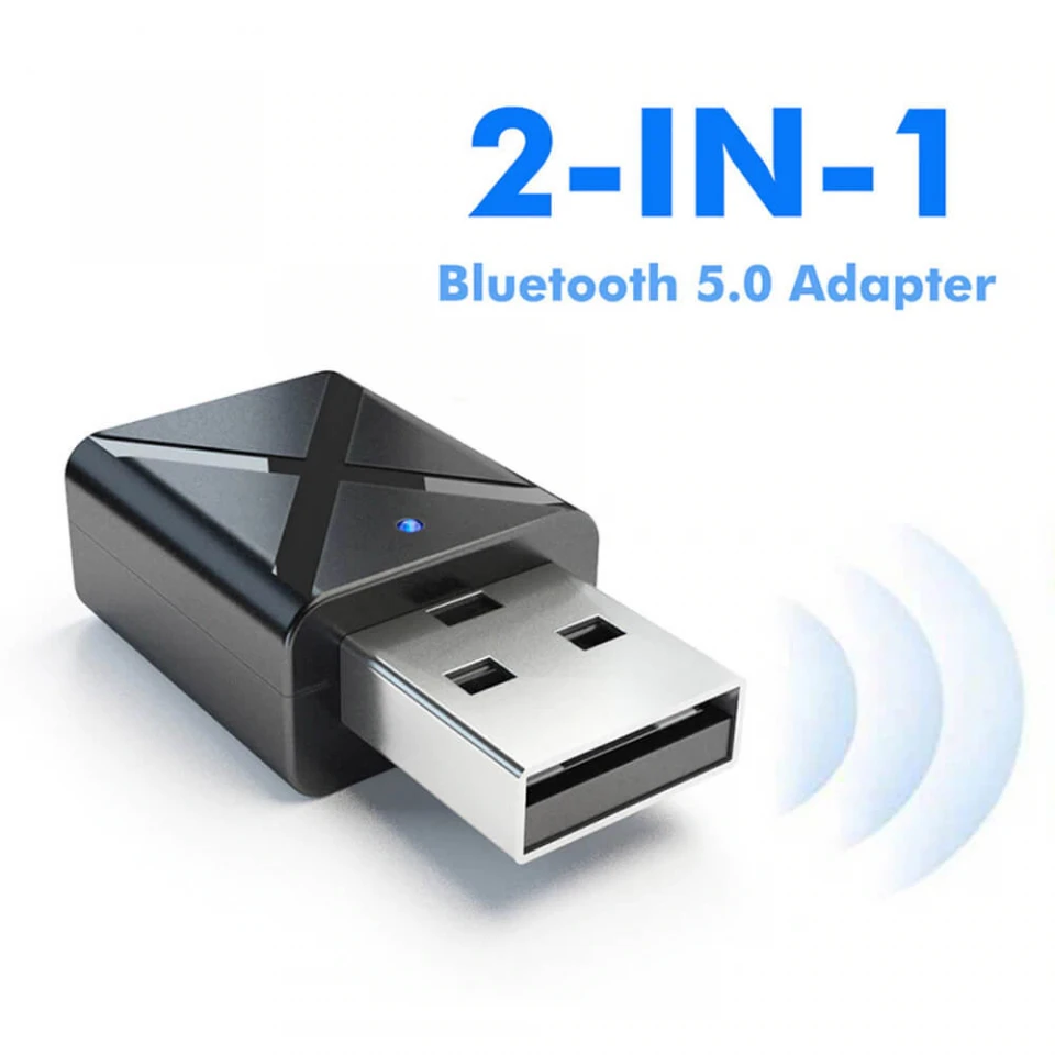 2 in 1 Bluetooth Transmitter Receiver Adapter Mini 5.0 Bluetooth Wireless Stereo Audio AUX RCA USB 3.5mm Jack For TV PC A2 Car Kit 