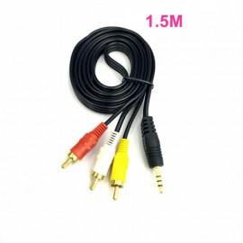 3.5mm Jack To 3 RCA Male Audio Video AV Cable AUX Stereo Cord 3RCA Standard Converter Wire for Speaker TV Box CD DVD Player