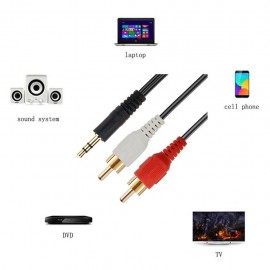 Aux to Av Cable Rca Aux Cable Stereo Aux Cord For Speaker Wire For Car/PC/TV
