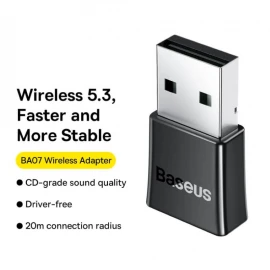 Baseus BA07 5.3 Bluetooth Adapter for Pc (Black)