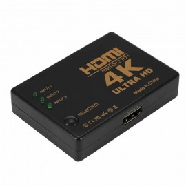 HDMI Switch 4K Switcher 3 in 1 out HD 1080P Video Cable Splitter 1x3 Hub Adapter Converter for PS4/3 TV Box HDTV PC (Black)
