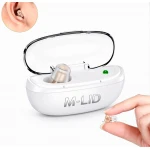 M-LID G19 Invisible Rechargeable Hearing Aid – Digital Chip, Noise Reduction, Single Ear (Skin Tone)