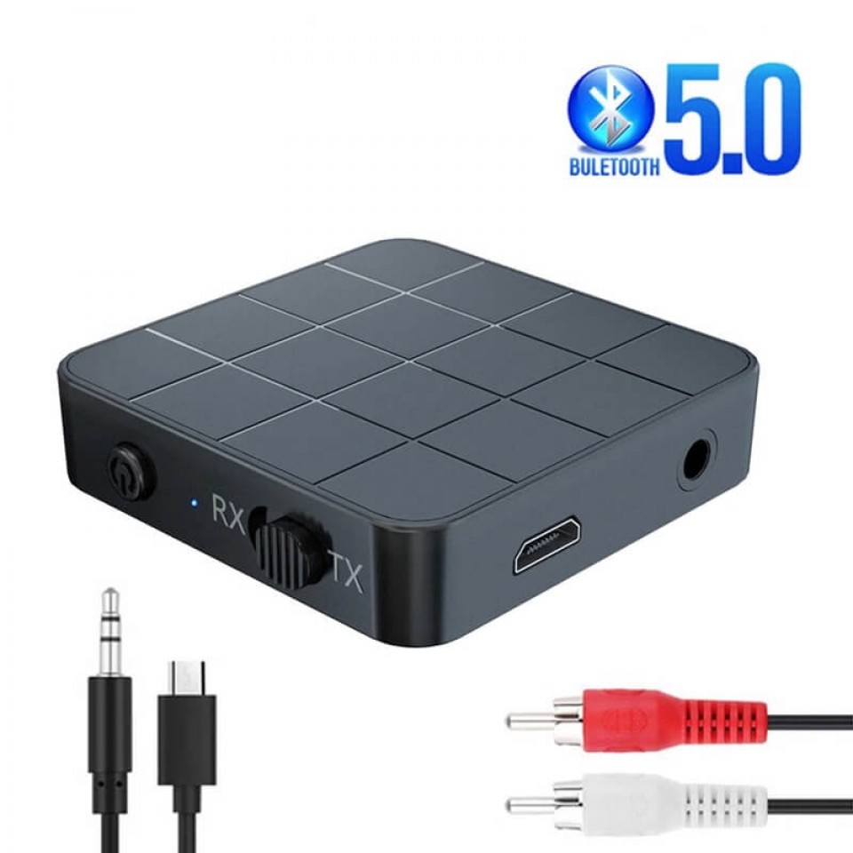USB Bluetooth 5.0 Transmitter Receiver 3 In 1 Adapter 3.5mm AUX Plug And  Play For TV PC Headphones Home Stereo Car HIFI Audio