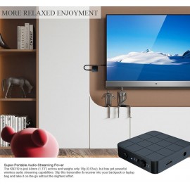 Bluetooth 5.0 Transmitter Receiver Bluetooth Audio Adapter 2-in-1 AUX Jack RCA Stereo Wireless Adapter with Mic