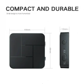 Bluetooth 5.0 Audio Receiver and Transmitter 3.5mm AUX Jack RCA USB Dongle Stereo Wireless Adapter with Mic For Car TV PC Headphone