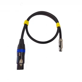 Mini XLR to Large XLR Microphone and Sound Card Cable (1M Black)