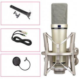 Professional Condenser Microphone For Recording Podcast Live Streaming Singing Gaming Computer Mobile Phone Compatible