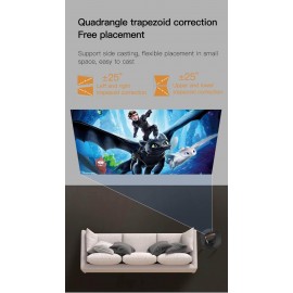 XBOSS A1 1080p Mini Portable Projector with 5g Dual-band WiFi and Bluetooth for Iphone And Android Full HD Supported Fully Automatic Focusing (White)