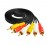 1.5M 3 RCA Male to 3 RCA Male Composite Audio Video AV Cable Plug Set-top box TV cable