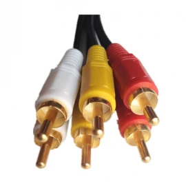 1.5M 3 RCA Male to 3 RCA Male Composite Audio Video AV Cable Plug Set-top box TV cable