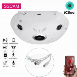 3D HD Eye 360 Camera VR360 Panoramic 5MP WiFi HD Night Vision Contol Wireless ip Camera with Motion Detection Security System