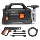 TACKLIFE PPW001-1400U High Pressure Washer 1400W, 1600 PSI, Portable Car Cleaner