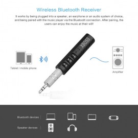 XBOSS A7 Bluetooth Receiver Bluetooth 4.2 Car aux Adapter Audio Adapter 3.5mm Handsfree for Car Stereo Audio System Headphone Speaker Earbuds