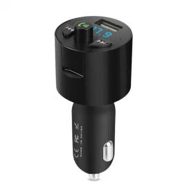 XBOSS Stereo One Bluetooth FM Transmitter Wireless In-Car FM Transmitter Radio Adapter Car Kit Universal Car Charger with USB Charging Port Hands Free Calling for iPhone Samsung etc