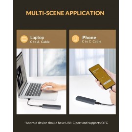 ORICO M.2 SSD Enclosure for Sata and NGFF and NVMe M.2 Storage Devices Aluminum USB 3.1 Gen 2 Type-C 10Gbps to M-Key & B+M Key