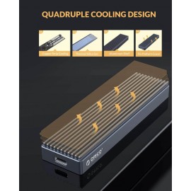 ORICO M.2 SSD Enclosure for Sata and NGFF and NVMe M.2 Storage Devices Aluminum USB 3.1 Gen 2 Type-C 10Gbps to M-Key & B+M Key
