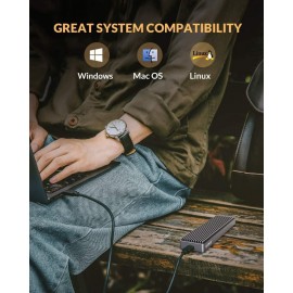 ORICO M.2 SSD Enclosure for Sata and NGFF and NVMe M.2 Storage Devices Aluminum USB 3.1 Gen 2 Type-C 10Gbps to M-Key & B+M Key