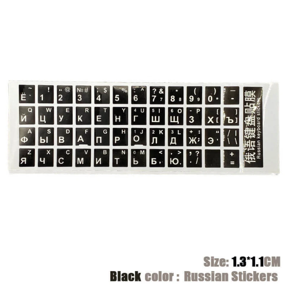 Keyboard Sticker Russian Language Protective Film Layout Button Letters for PC Laptop