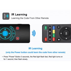 XBOSS T8 PLUS 2.4G Mini Air Mouse Keyboard Voice Control & Touchpad Wireless Remote Control 7 Color Backlight for Android TV Box/PC
