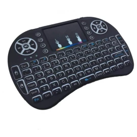 XBOSS i8 Mini Wireless 2.4ghz 7 Color Backlight Touchpad Keyboard with Mouse Rechargable for Pc/Mac/Android