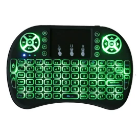 XBOSS i8 Mini Wireless 2.4ghz 7 Color Backlight Touchpad Keyboard with Mouse Rechargable for Pc/Mac/Android