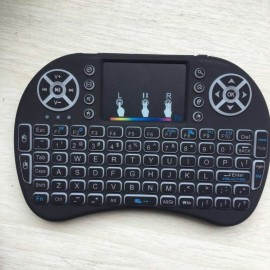 XBOSS i8 Mini Wireless 2.4ghz 7 Color Backlight Touchpad Keyboard with Mouse Rechargable for Pc/Mac/Android