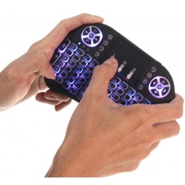 XBOSS i8 Mini Wireless 2.4ghz 7 Color Backlight Touchpad Keyboard with Mouse Rechargable for Pc/Mac/Android