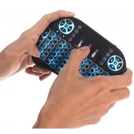 XBOSS i8 Mini Wireless 2.4ghz 7 Color Backlight Touchpad Keyboard with Mouse Rechargable for Pc/Mac/Android