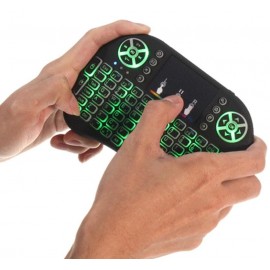 XBOSS i8 Mini Wireless 2.4ghz 7 Color Backlight Touchpad Keyboard with Mouse Rechargable for Pc/Mac/Android