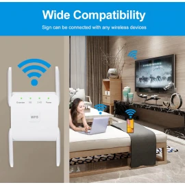 5G WiFi Repeater for Long Range Wireless Wifi Extender 1200Mbps Wifi Signal Amplifier  802.11N Wi fi Signal Booster 2.4G / 5Ghz Dual Wifi Repiter