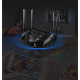 Zapo Gaming Wireless WiFi Router for Home Dual Band 5Ghz AC 2600Mbps Works with Xbox, Playstation, PC and More (Black)