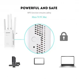 Pix-Link Wireless Wifi Extender With Ethernet Port 300Mbps Wifi Repeater Booster 2.4 Ghz Long Range Wi Fi Signal Booster