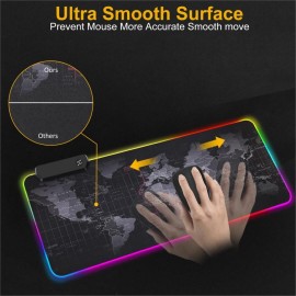 XBOSS RGB Gaming Mouse Pad Large XXL World Map Led Backlight Waterproof