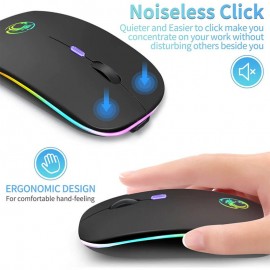 iMICI RGB Bluetooth Mouse Android / Pc / Iphone / Ipad Wireless Mouse Computer Silent Mause LED Backlit Ergonomic Gaming Mouse For Laptop PC and Phone iMICI RGB Bluetooth Mouse Android / Pc / Iphone / Ipad Wireless Mouse Computer Silent Mause LED Backlit Ergonomic Gaming Mouse For Laptop PC and Phone