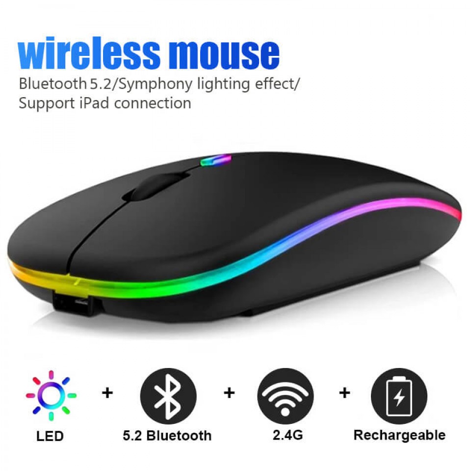 VR RGB Bluetooth Mouse Android / Pc / Iphone / Ipad Wireless Mouse Computer Silent Mause LED Backlit Ergonomic Gaming Mouse For Laptop PC and Phone VR RGB Bluetooth Mouse Android / Pc / Iphone / Ipad Wireless Mouse Computer Silent Mause LED Backlit Ergonomic Gaming Mouse For Laptop PC and Phone