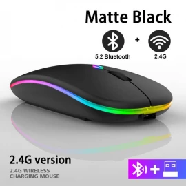 VR RGB Bluetooth Mouse Android / Pc / Iphone / Ipad Wireless Mouse Computer Silent Mause LED Backlit Ergonomic Gaming Mouse For Laptop PC and Phone
