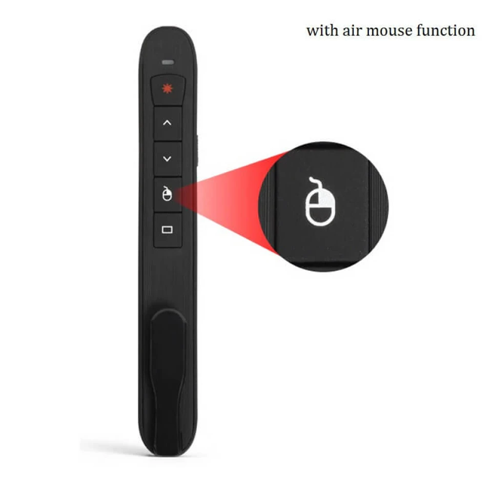 XBOSS P1 Wireless Presenter With Laser Pointer Rechargeable RF 2.4GHz Air Mouse PowerPoint Presentation Remote Control PPT