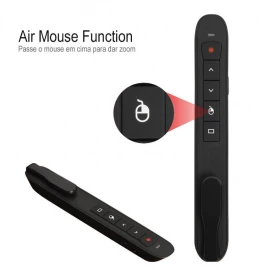 XBOSS P1 Wireless Presenter With Laser Pointer Rechargeable RF 2.4GHz Air Mouse PowerPoint Presentation Remote Control PPT
