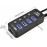 XBOSS i4 USB Splitter for Laptop PC 5 Ports USB 3.0 Hub High Speed 5Gbps 66 Sm Cable with Individual On/Off Switches (Black)