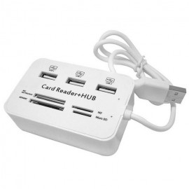 XBOSS C6 Card Reader and 3 Ports Usb Hub, High Speed External Memory Card Reader (MS, Micro SD,SD/MMC,M2,TF Card) XBOSS C6 Card Reader and 3 Ports Usb Hub, High Speed External Memory Card Reader (MS, Micro SD,SD/MMC,M2,TF Card)