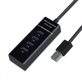 XBOSS C8 4 Port USB 3.0 Hub High Speed 5Gbps Transfer Speed Lightweight USB Cable Adapter for PS4/PS4 Slim/Ps4 Pro//XBOX ONE/XBOX360/Computer Laptop PC