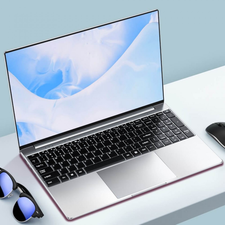XBOSS Ultra-Thin 15.6-inch Laptop – 32GB RAM, 128GB M.2 SSD, Intel Quad-Core, Windows 10 Pro