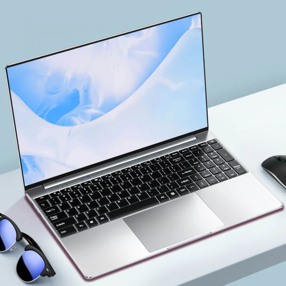 XBOSS Ultra-Thin 15.6-inch Laptop – 32GB RAM, 128GB M.2 SSD, Intel Quad-Core, Windows 10 Pro