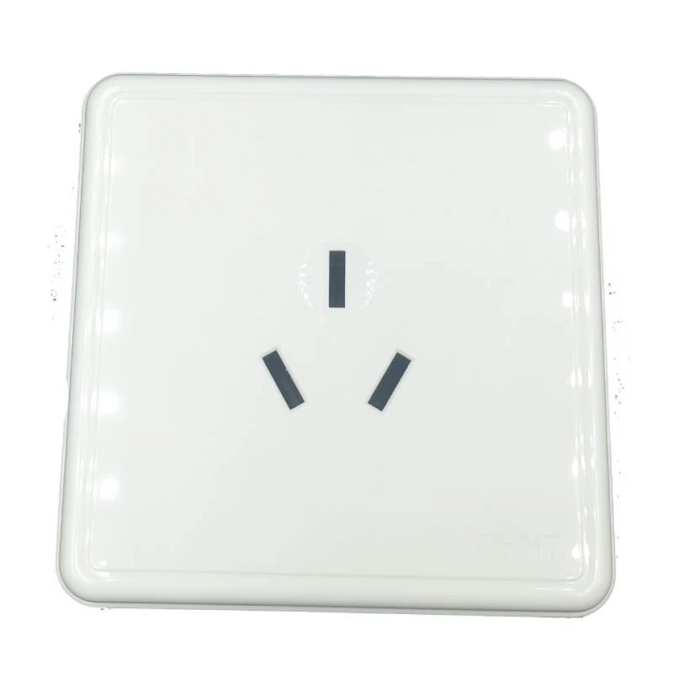 Surface Mounted 86 Type Wall Socket Panel 3-Pins Outlet Electric 16A Electrical Plugs Sockets 3 Holes