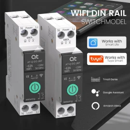 Tuya WiFi DIN Rail Smart Circuit Breaker (1-63A) with Energy Monitoring & Remote Control