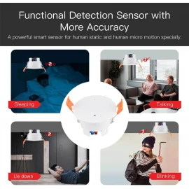 Zigbee 2.4GHz mmWave Presence Sensor | Motion & Light Detection | Tuya Smart Life & Home Assistant
