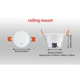 Zigbee 2.4GHz mmWave Presence Sensor | Motion & Light Detection | Tuya Smart Life & Home Assistant